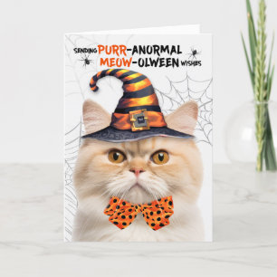 Munchkin Cat PURRanormaal MEOWolween Feestdagen Kaart