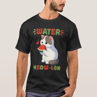 Munchkin Kat Eten Watermeloen Zomer Vibes Water T-shirt
