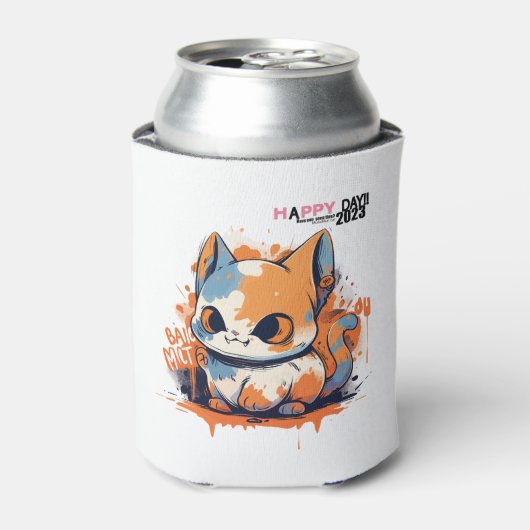 Munchkin kat Klassiek T-shirt (4) Blikjeskoeler (Blikje Voorkant)