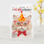 Munchkin Kat MEOWvelous Verjaardag Kaart (Gele Bloem)