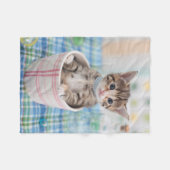 Münchkin Kitten met lint Fleece Deken (Voorkant (Horizontaal))