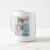 Münchkin Kitten met  lint Koffiemok (Voorkant links)