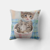 Münchkin Kitten met  lint Kussen (Achterkant)