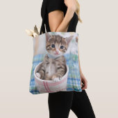 Münchkin Kitten met  lint Tote Bag (Dichtbij)
