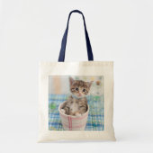 Münchkin Kitten met  lint Tote Bag (Voorkant)