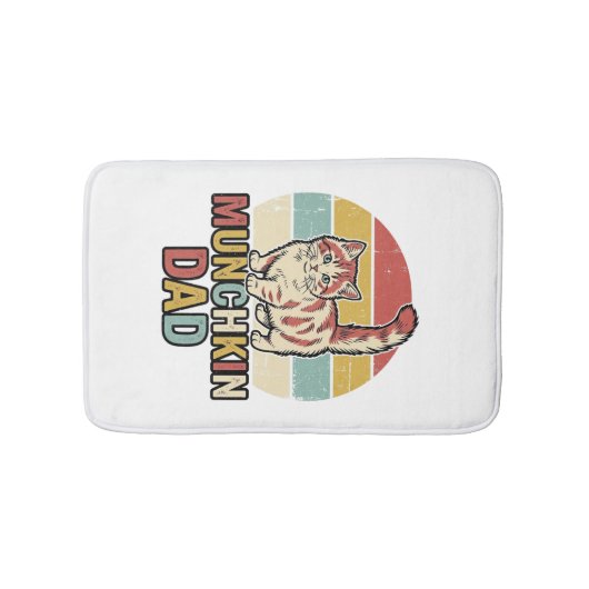 Munchkin Papa Retro Kattenliefhebber Vector T-shir Badmat (Voorkant)