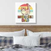Munchkin Papa Retro Kattenliefhebber Vector T-shir Canvas Afdruk (Insitu (Slaapkamer))
