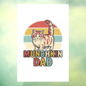 Munchkin Papa Retro Kattenliefhebber Vector T-shir Raamsticker (Vel 3)