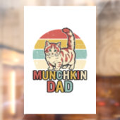Munchkin Papa Retro Kattenliefhebber Vector T-shir Raamsticker (Vel 2)