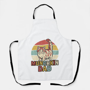Munchkin Papa Retro Kattenliefhebber Vector T-shir Schort