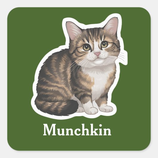 Munchkin Vierkante Sticker (Voorkant)