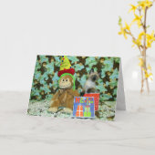 Munch's Birthday Wishes - Siamese Cat / Kitten Kaart (Gele Bloem)