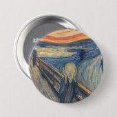 Munch's The Scream Ronde Button 7,6 Cm (Voorkant /achterkant)