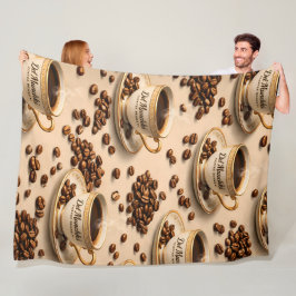 Munchy coffee beans, premium fleece blanket deken