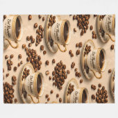 Munchy coffee beans, premium fleece blanket deken (Voorkant (Horizontaal))