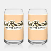 Munchy koffiebonen premium blikvorm glas (Voorkant)