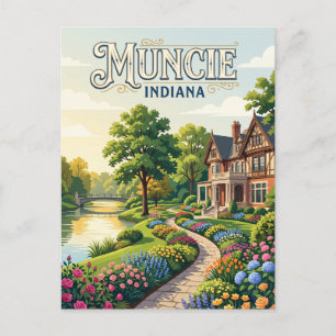 Muncie, Indiana Briefkaart