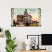Muncie, Indiana Courthouse Poster (Thuiskantoor)