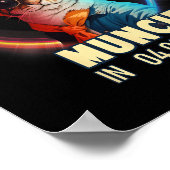 Muncie Indiana Totale Zonsverduistering 2024 Poster (Hoek)