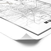 Muncie Map Foto Afdruk (Hoek)