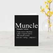 Muncle Uncle Definition Funny Uncle T Shirt Kaart (Gele Bloem)