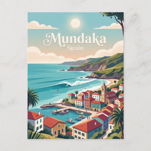 Mundaka Spanje Briefkaart (Voorkant)