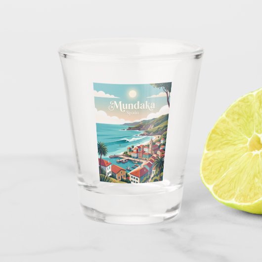 Mundaka Spanje Shot Glas (Voorkant)
