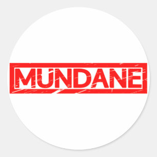 Mundane Stamp Ronde Sticker