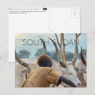 Mundari Stam, Zuid-Soedan Reisansichtkaart Briefkaart
