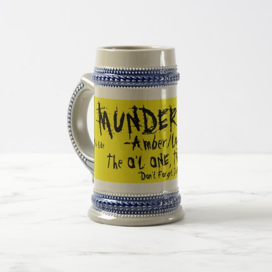 MUNDER THUG-Amber/Logger-The O'L ONE, TWEE PUNCH Bierpul (Voorkant links)