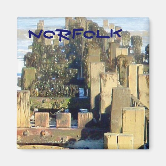 Mundesley Beach Groin, Norfolk, Verenigd Koninkrij Magneet (Voorkant)