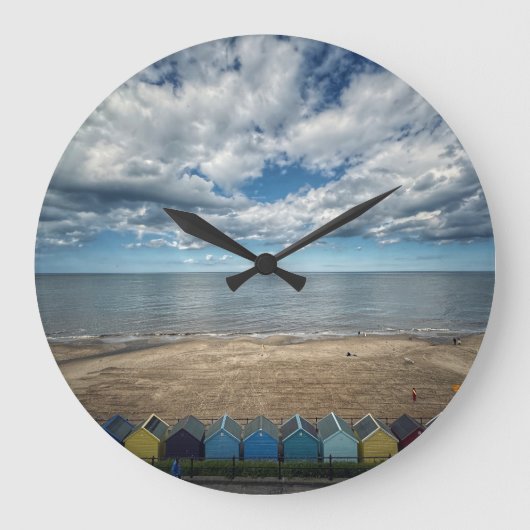 Mundesley Beach Huts North Norfolk Coast Grote Klok (Voorkant)
