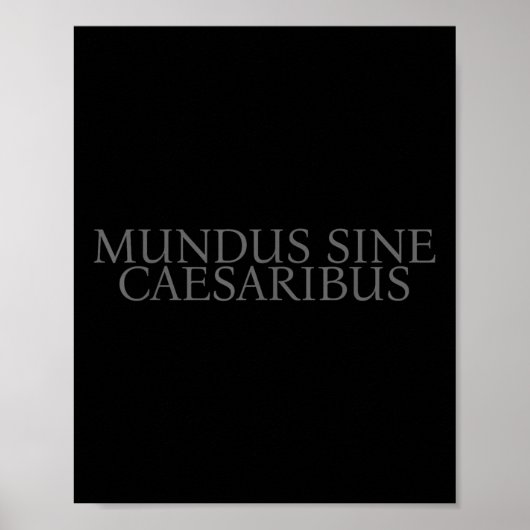 Mundus Sine Caesaribus Een wereld zonder Caesar Poster (Voorkant)