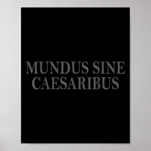 Mundus Sine Caesaribus Latin Quote Design Poster (Voorkant)