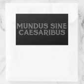 Mundus Sine Caesaribus Rechthoekige Sticker (Tas)