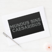 Mundus Sine Caesaribus Rechthoekige Sticker (Envelop)