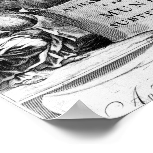 Mundus Subterraneus" door Athanasius Kircher Poster (Hoek)