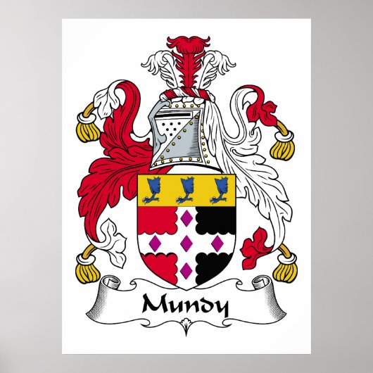 Mundy Family Crest Poster (Voorkant)