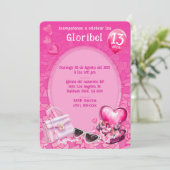 Muñeca Personalizada Plantilla de Cumpleaños Rosa Kaart (Staand voorkant)