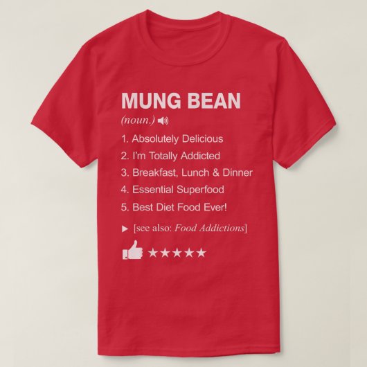 Mung Bean Definition betekent _ Funny T-shirt (Design voorkant)