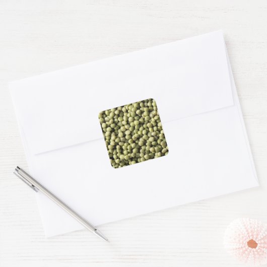 Mung Beans Vierkante Sticker (Envelop)