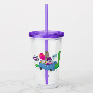 Mung, Chowder, Shnitzel en Truffels in nagelauto Acryl Drinkbeker