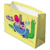 Mung, Chowder, Shnitzel en Truffels in nagelauto Groot Cadeauzakje (Achterkant Gekanteld)