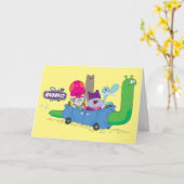 Mung, Chowder, Shnitzel en Truffels in nagelauto Kaart (Gele Bloem)