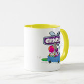 Mung, Chowder, Shnitzel en Truffels in nagelauto Mok (Voorkant rechts)