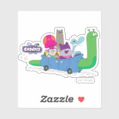 Mung, Chowder, Shnitzel en Truffels in nagelauto Sticker (Vel)