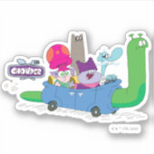 Mung, Chowder, Shnitzel en Truffels in nagelauto Sticker (Voorkant)