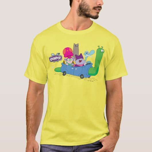 Mung, Chowder, Shnitzel en Truffels in nagelauto T-shirt (Voorkant)