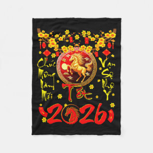 Mung Nam Moi Tet 2026 Vietnamees Nieuw Lunaar Jaar Fleece Deken