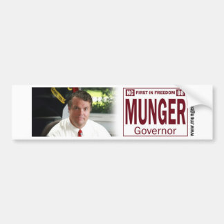 Munger voor NC-gouverneur Bumpersticker